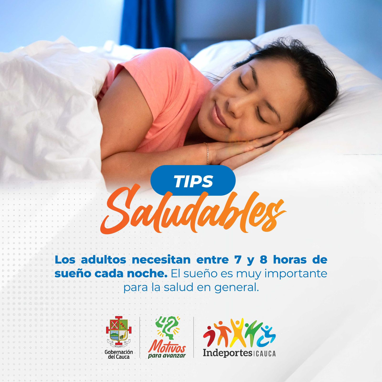 Los adultos necesitan entre 7 y 8 horas de sueño cada noche. El sueño es muy importante para su salud general.