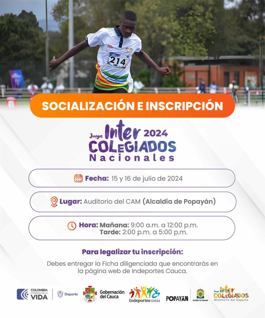 Imagen informativa sobre inscripción a intercolegiados.