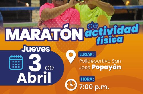Imagen de invitacion a maraton de actividad fisica municipio de popayan.