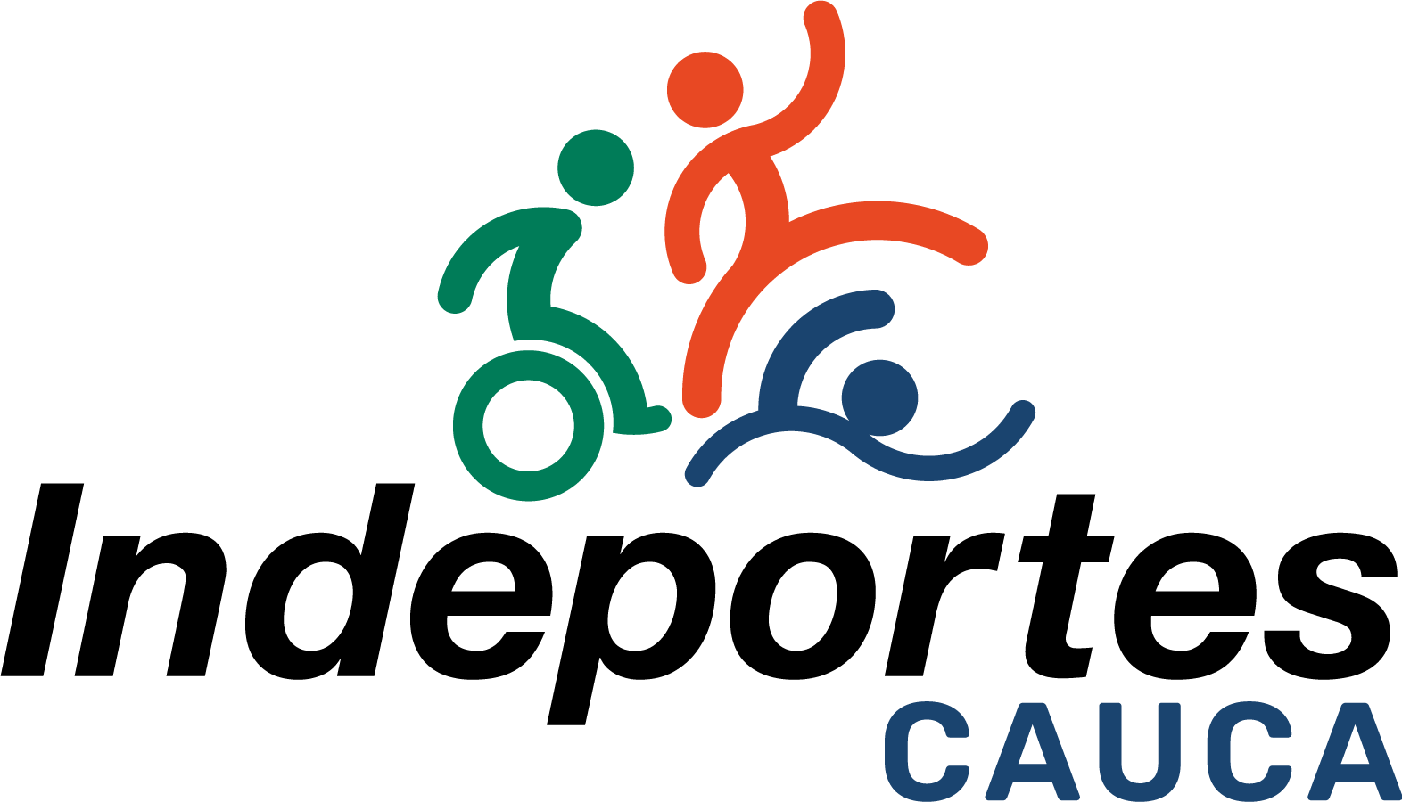 Logo nueva marca Indeportes Cauca