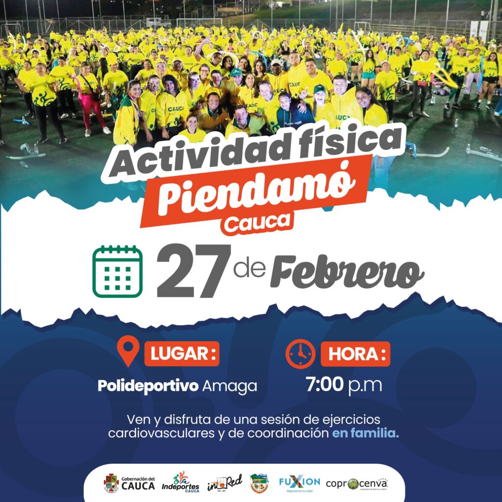 INVITACION A MARATON DE ACTIVIDAD FISICA PIENDAMO